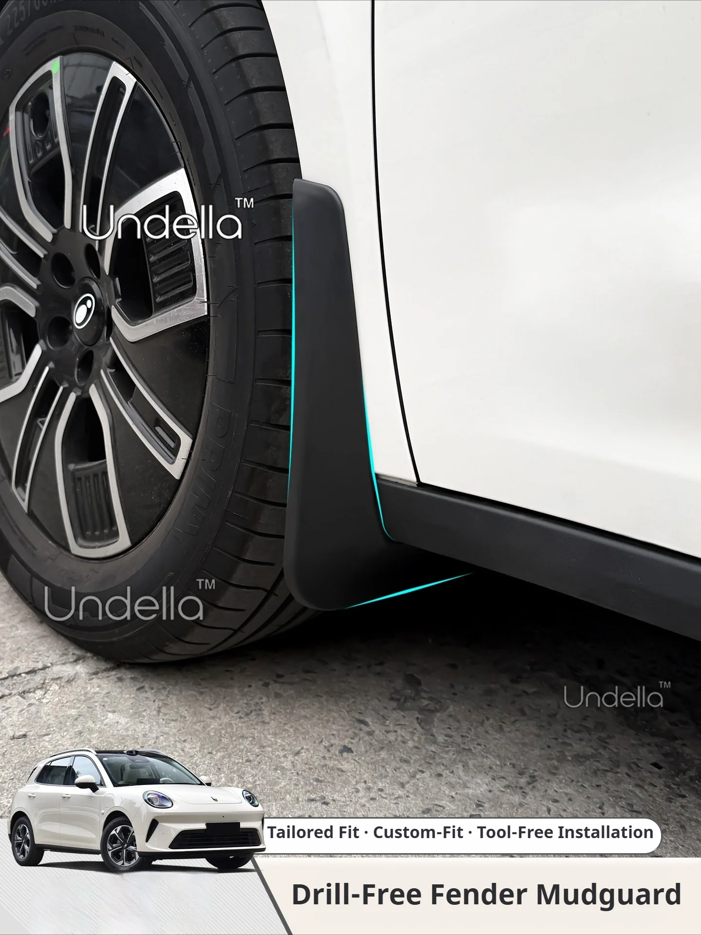 Vorder- und Hinterrad-Schmutzschutz für GWM Ora 5 2026 2027 Auto-Styling Kotflügel Schmutzlappen Spritzschutz Dekorationszubehör 4 Stück – Detail 2