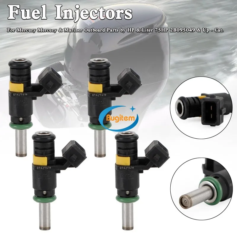 

4 шт. топливные форсунки двигателя 39-N041 8M6002428 для подвесного двигателя Mercury 90HP 150HP 4-тактный Mercruiser с гарантией 3 месяца