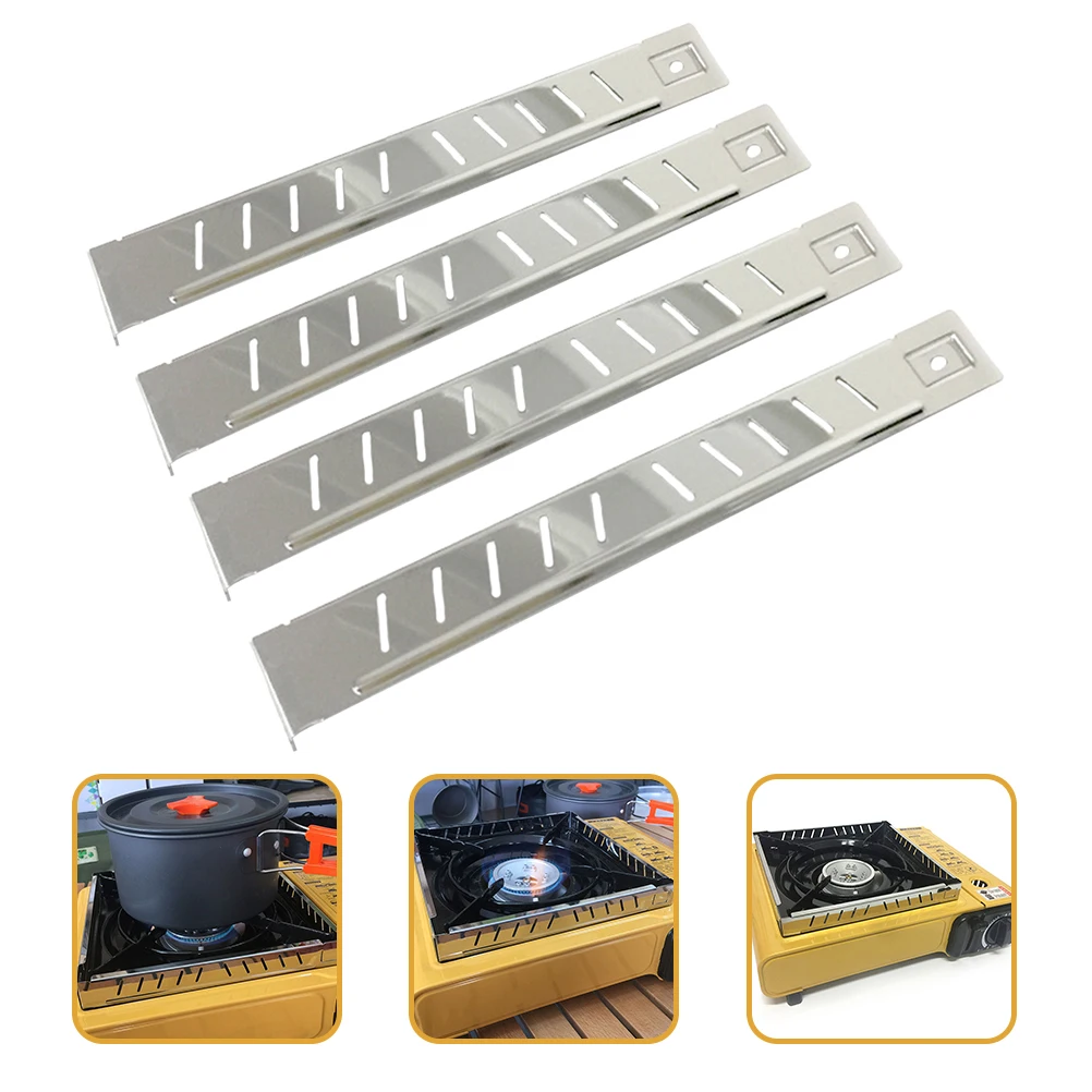 

2pcs Portable Windshield For Stove Windproof Outdoor Camping Anti Wind Tool Lightweight Windscreen Burner Bbq Stainless Steel