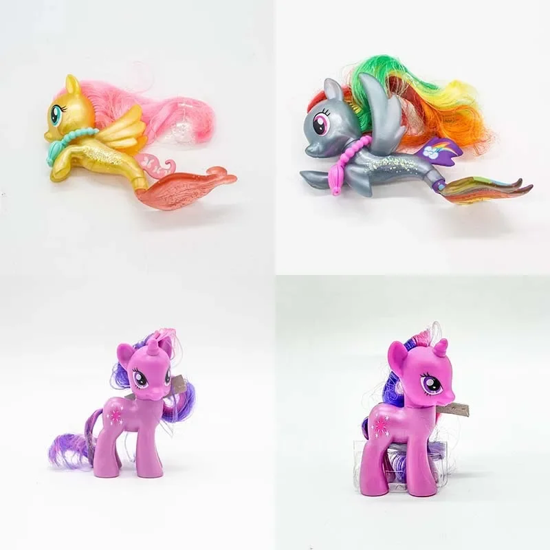 Hasbro My Little Pony Mermaids Unicorn Pony Twilight Sparkle Pink Pie Rainbow Dash Doll Gifts Toy Model Anime Figures Ornaments