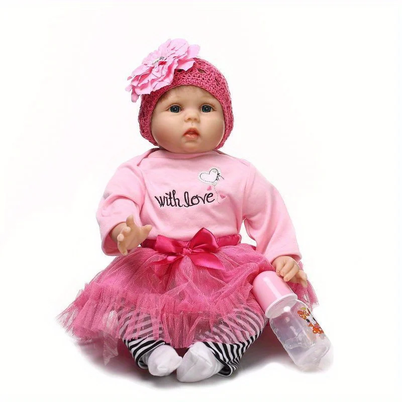 BZDOLL realistico 55cm Reborn Girl Baby Doll 22 pollici vivo morbido Silicone neonato Bebe adorabile giocattolo della buonanotte regalo di natale per i bambini