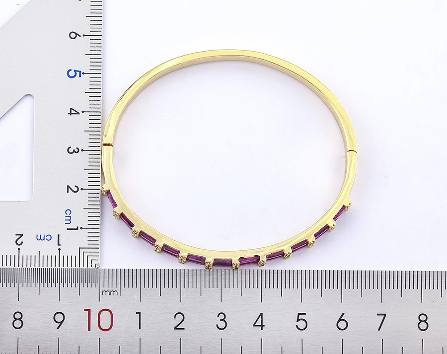 Nidin Neue Luxus Geometrische Zirkon Armband Armreifen Frauen Rosa Grün Blau Kristall Manschette Elegante Hochzeit Erklärung Schmuck – Detail 2