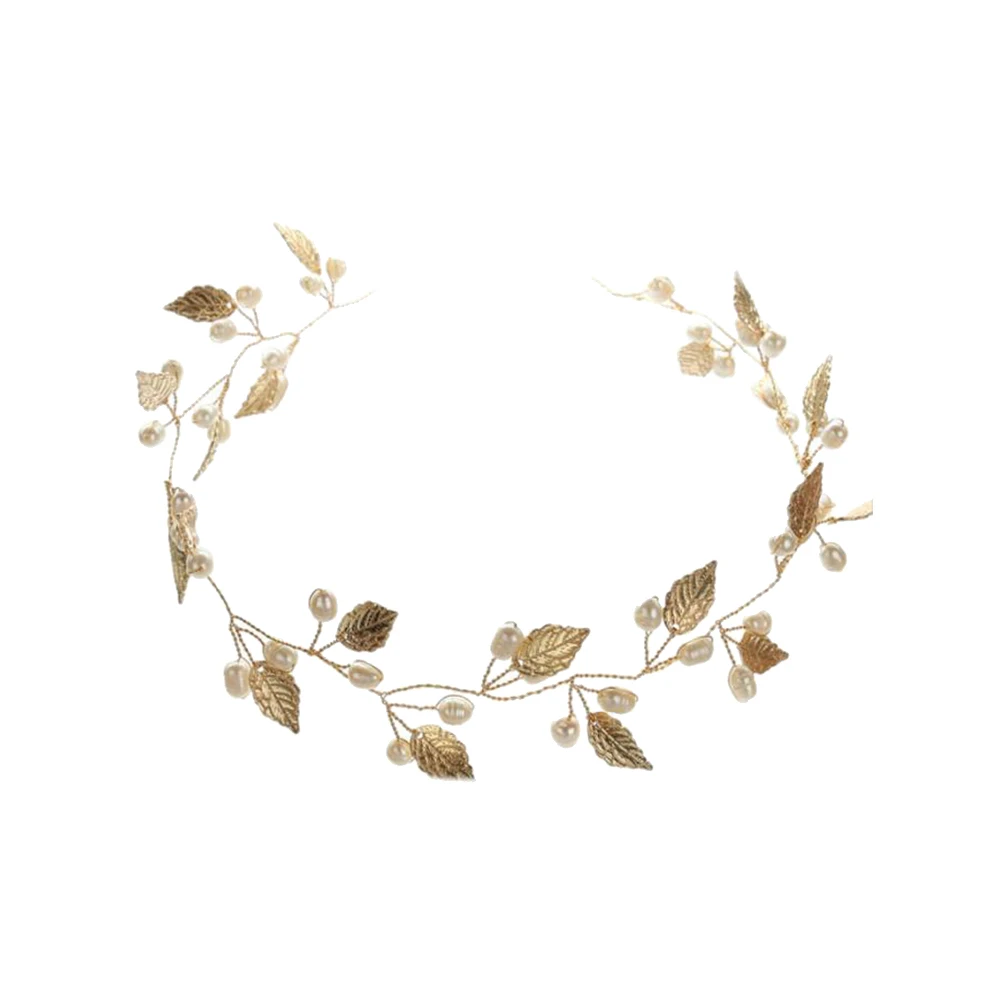 

Head Bands Pearl Headband Wedding Bridal Headdress Headpiece Golden Hair Decorations for Bride