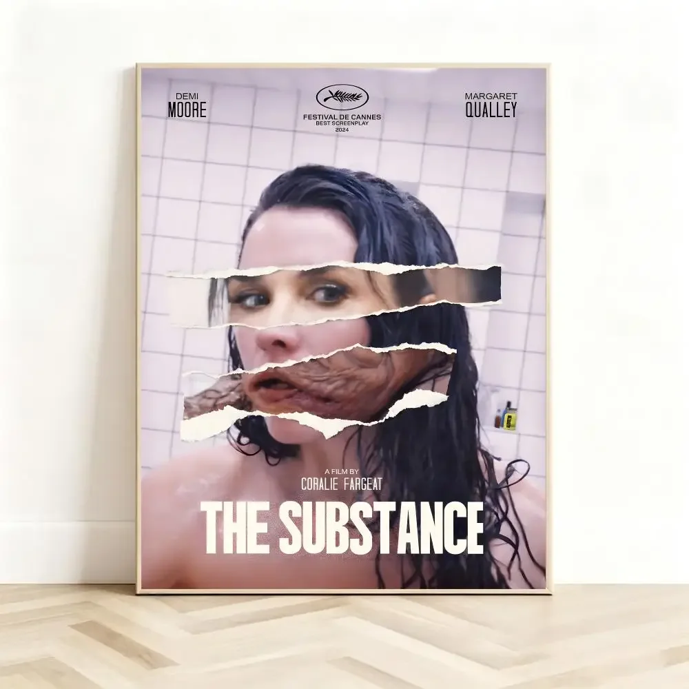 Bold Movie T‑The Substance Poster Classic Self-Adhesive PP Wall Sticker for Living Room Bar Decor Gift