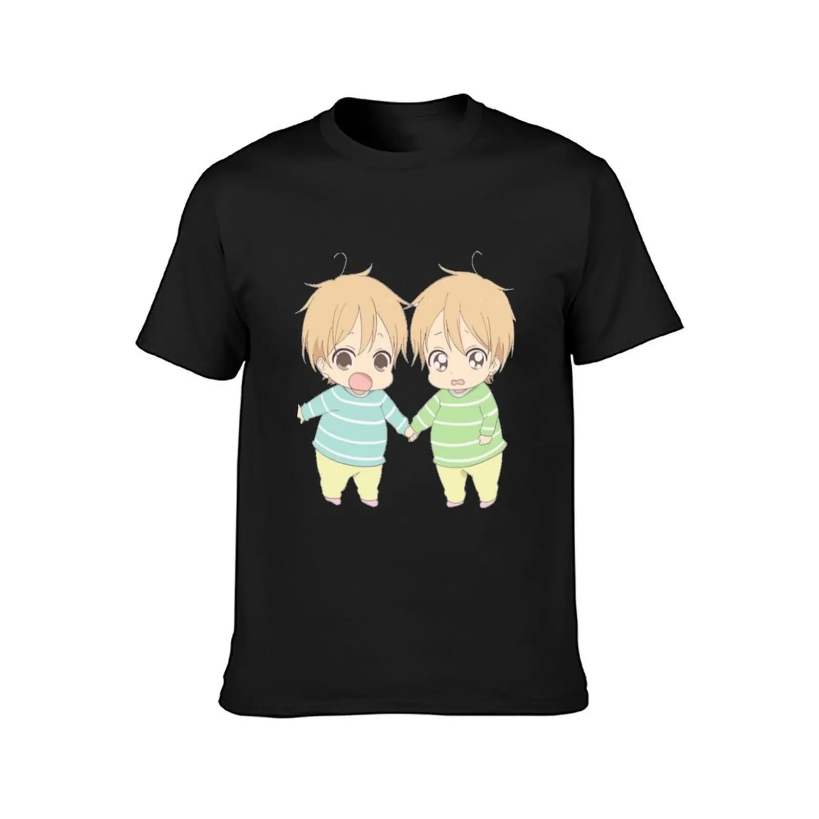 School babysitters -Mamizuka twins T-Shirt customs design your own summer top anime vintage men workout shirt