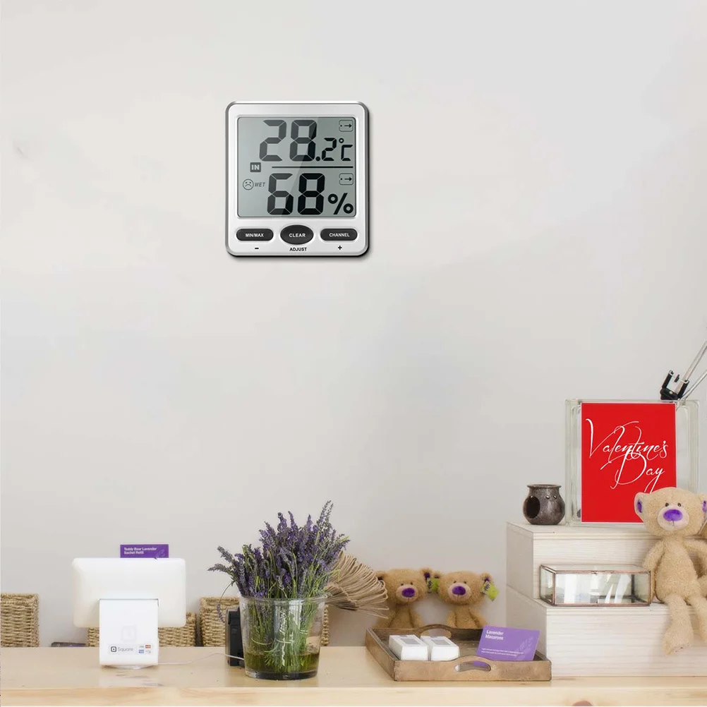 

Wireless Hygrothermograph Large Screen LCD Display Electronic Thermometer Humidity Temperature Meter Comfort Rate Change