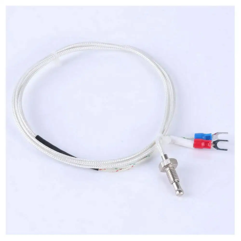 Industrial PT100 Sensor M6 Screw Thermocouple Probe Waterproof Thermal Feedback Detector For Temperature Controller System