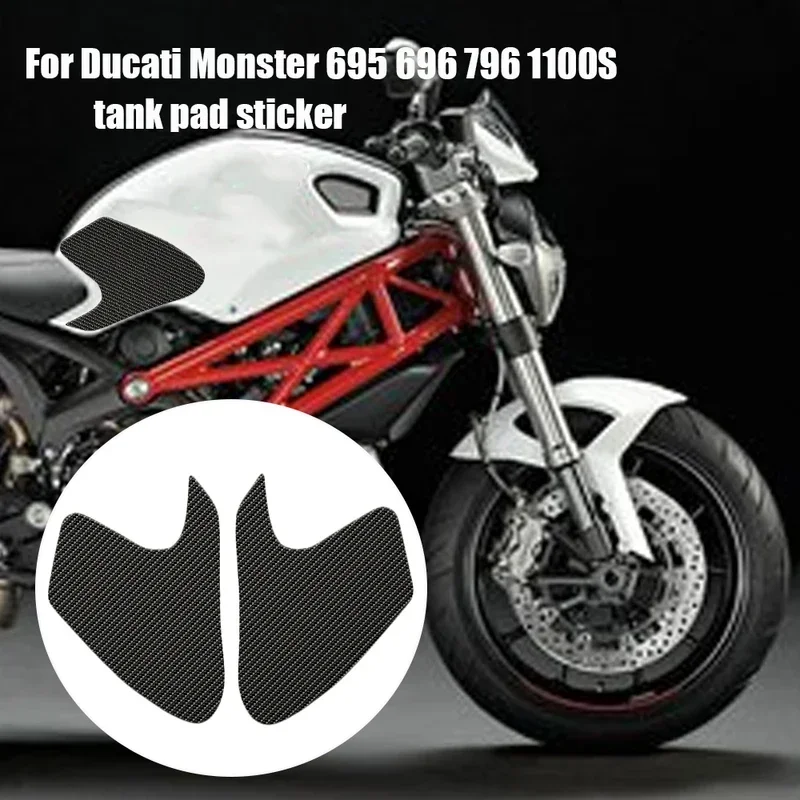 

Fits for Ducati Monster 1100 1100S 796 795 696 All Year Motorcycle Tank Pads Side Knee Traction Grips Pad Anti Slip Sticker