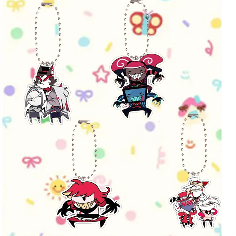 

Очаровательный акриловый брелок для ключей с Аластором Луцифером, аниме-подвеска для рюкзака, классическое украшение, милый мультяшный подарок