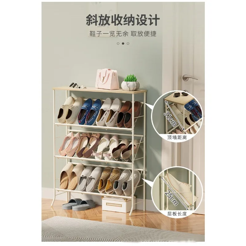 Home Door Narrow Shoe Storage Rack Indoor Porch Multi-layer Simple Ultra-thin Shoe Rack Storage Cabinets Organizer