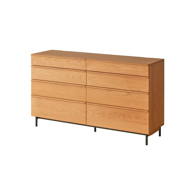 eight-bucket cabinet cherry wood bedroom storage living room Japanese multi-functional wall Green storage cabinet household