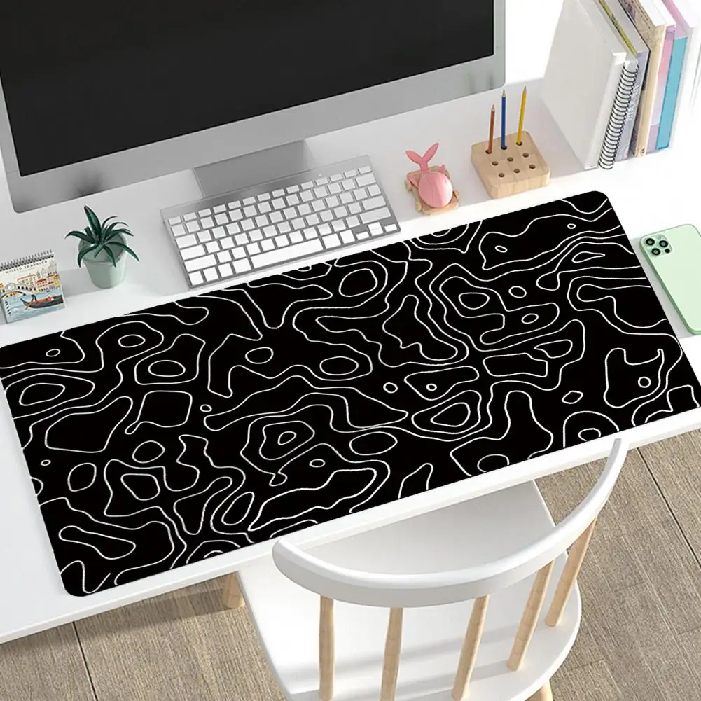 Stylish Mouse Pad Waterproof Foldable Gaming Mouse Pad with Abstract Print Non-slip Natural Rubber Laptop Mousepad for Computer