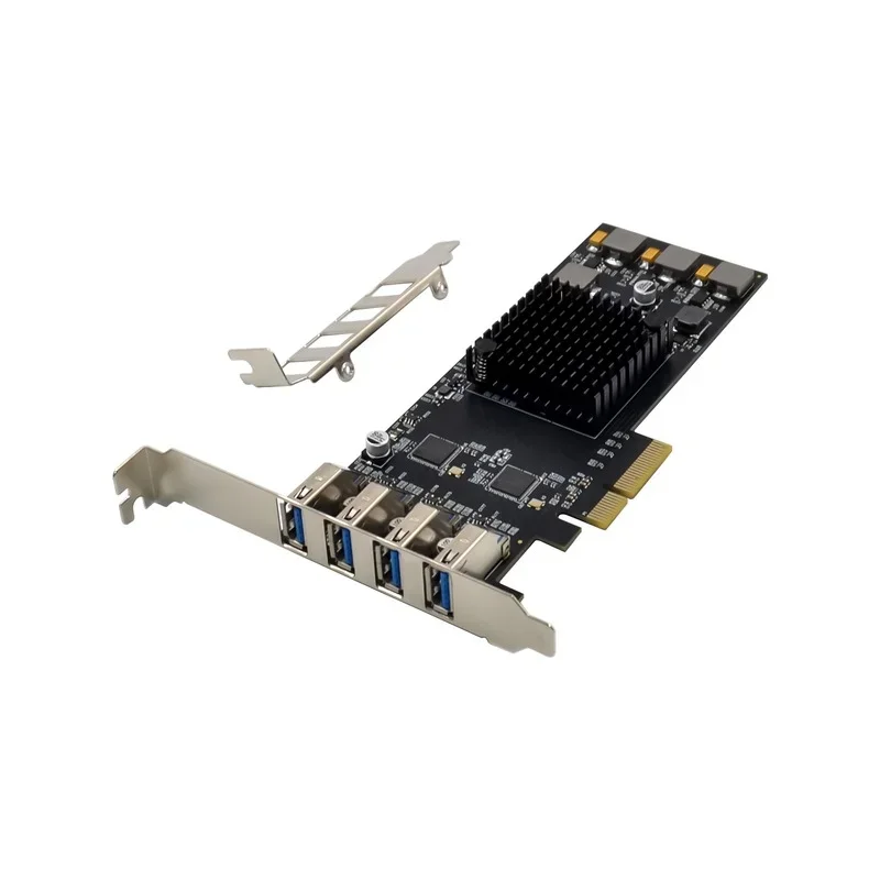 

PCIE к USB3.1 TYPE A, 4 порта, карта USB 3.1, автономный адаптер 10 Гбит/с, плата расширения чипа PCI-E 3.0 X4 ASM3142, 40 Гбит/с, Linux
