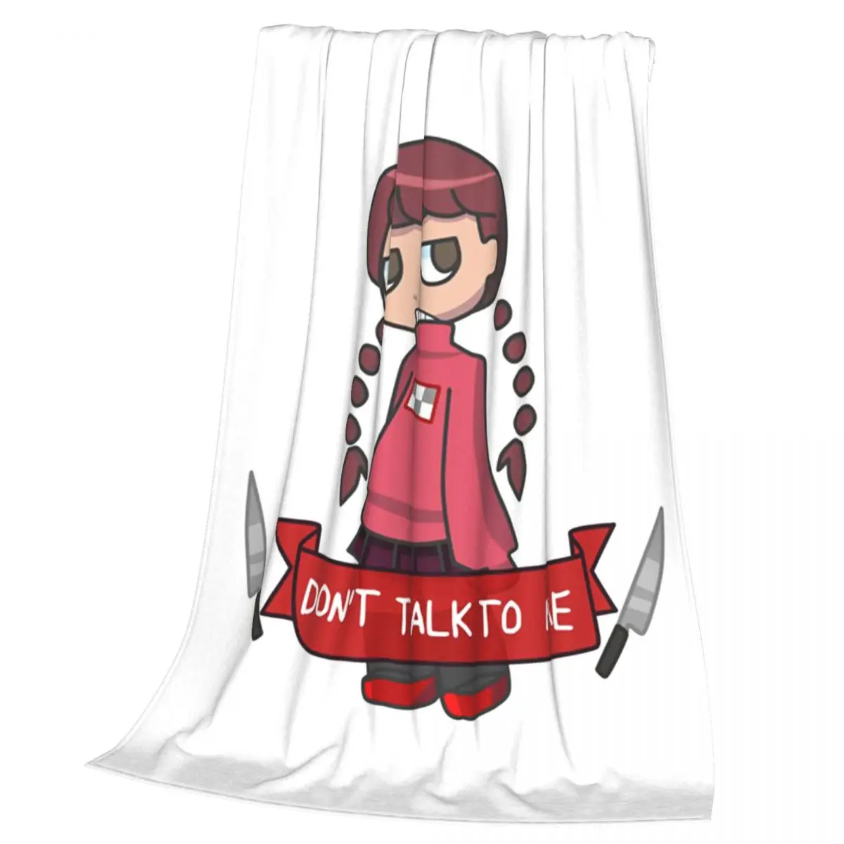 Game Yume Nikki Madotsuki Don't Talk To Me Blanket Soft Warm Flannel Throw Blanket Bedding for Bed Picnic Travel Home Couch