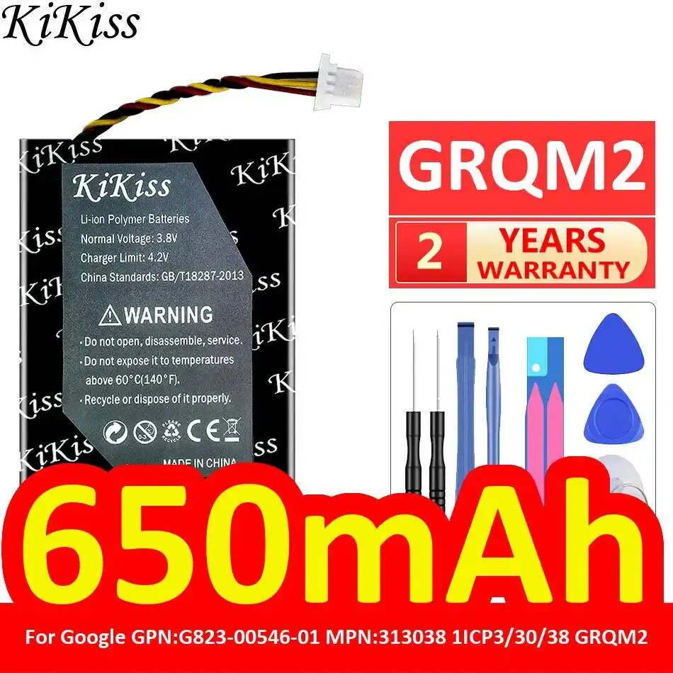 Good Low-Temperature Performance For Google GPN:G823-00546-01 MPN:313038 1ICP3 30 38 GRQM2 Camera Battery 650mAh High-Capacity