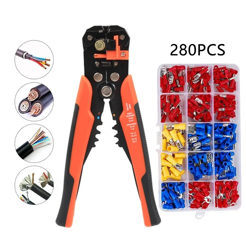 1PC AWG22-10/0.5-6.0mm² Multifunctional Crimping Plier Wire Cutter Suitable For Cold-Pressed Terminals