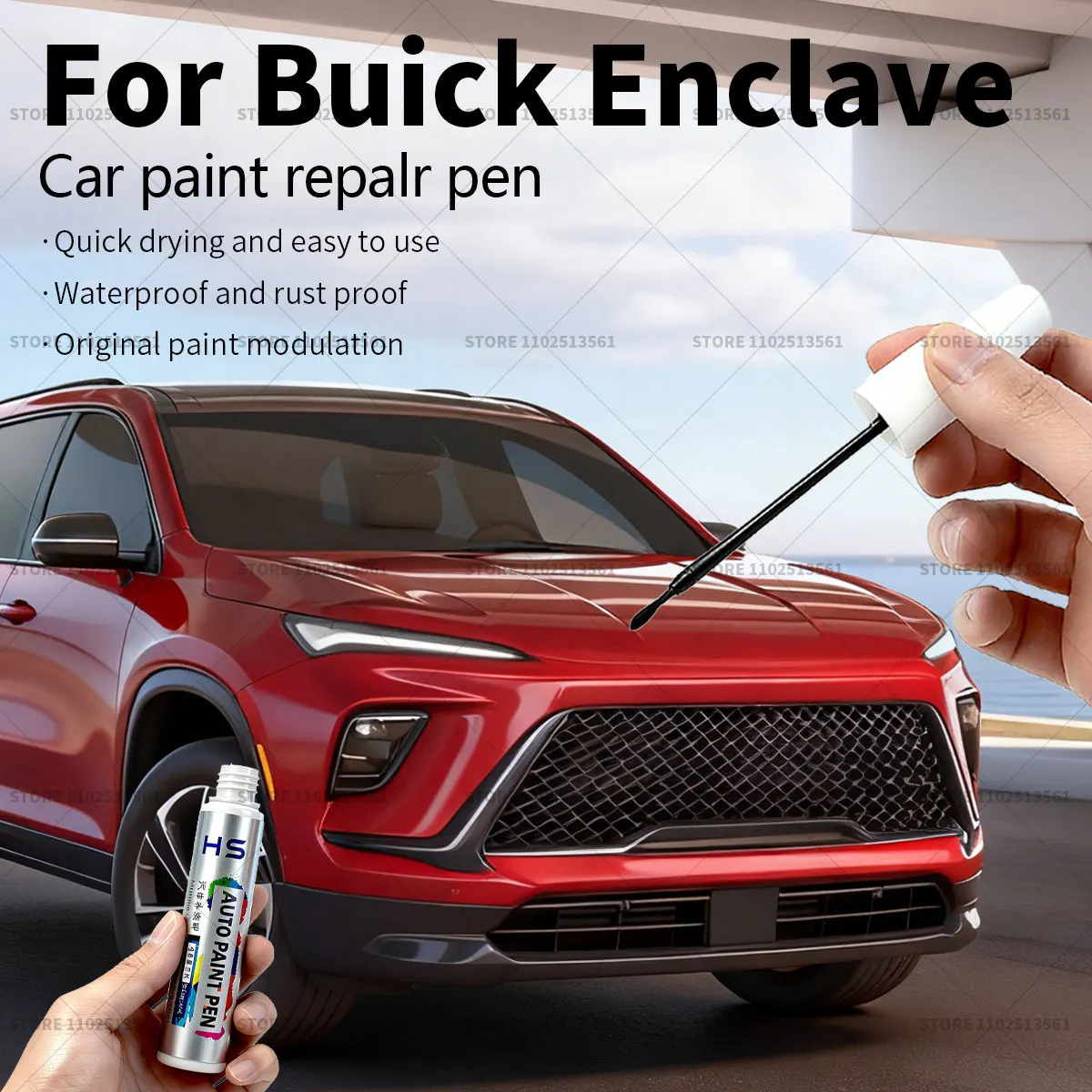 For Buick Enclave Car Paint Repair Pen Touch Up Scratch Remover DIY Auto Accessories Gold GTT Red BUKG8B Black GB8 White GUKGAZ
