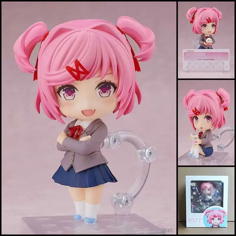 Doki Doki Literature Club Figur Monika Sayori Natsuki Yuri Bewegliche Gelenk-Actionfigur PVC Anime Sammlermodell Schreibtisch-Dekoration
