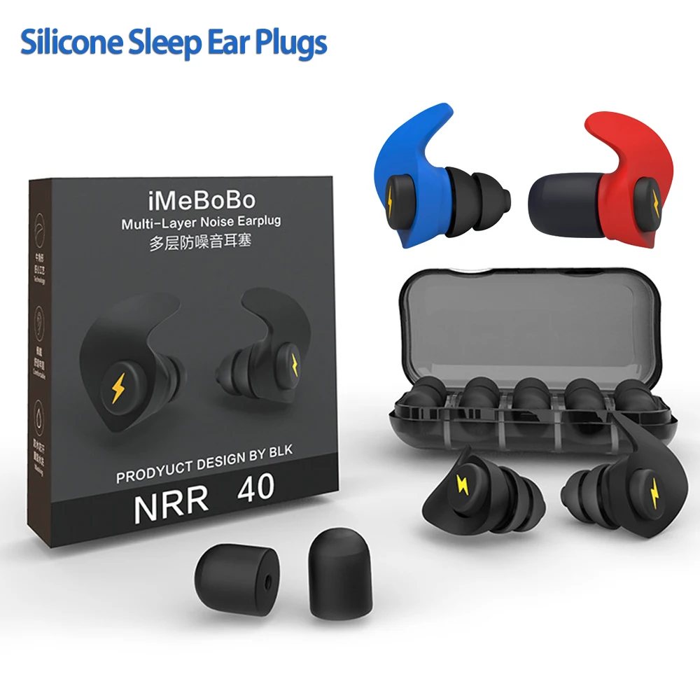 

1 Box Silicone Anti Noise Ear Plugs For Concert Traveling Study Noise Reduction Filter Earplug Soft Foam Sleeping Earplugs