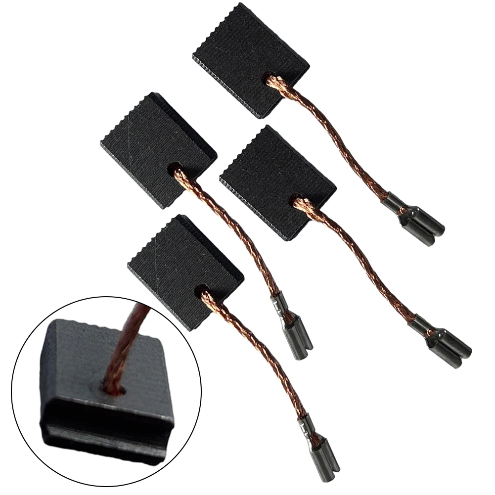 4pcs 4x11x15mm Carbon Brushes Angle Grinder Replacement Parts Carbon Brushes Set For Devon 2835 Power Tools Accessories