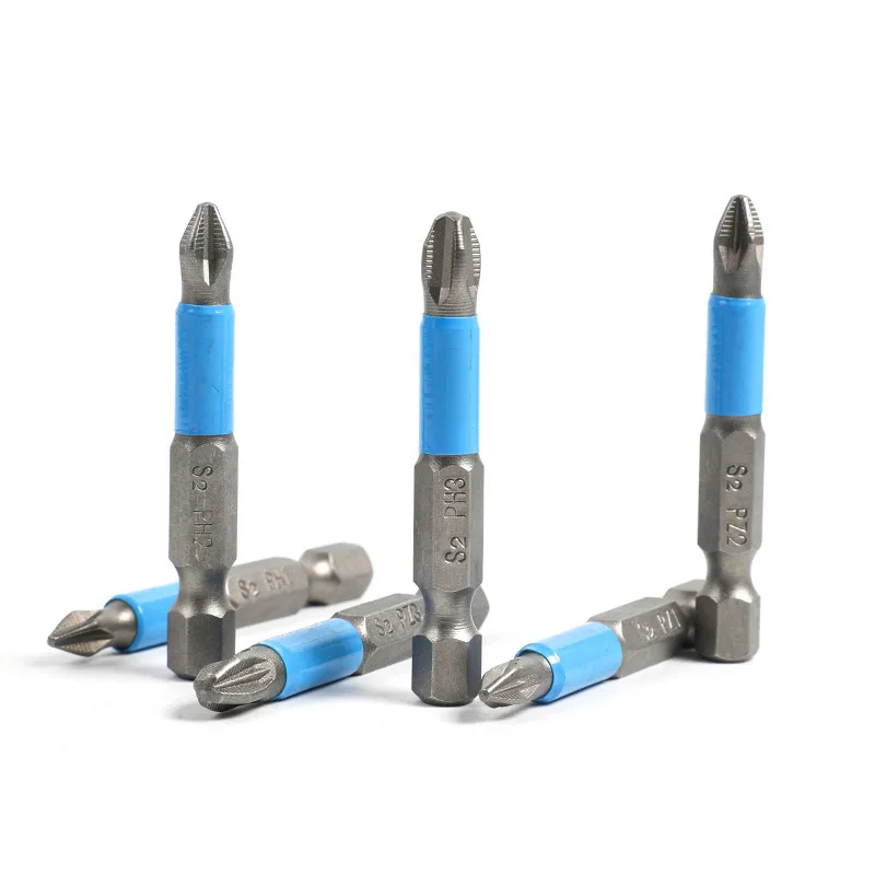 Punta per cacciavite a croce con anello magnetico forte antiscivolo in acciaio legato S2 Punta per cacciavite elettrico 50mm 65mm 75mm 100mm 150mm 200mm