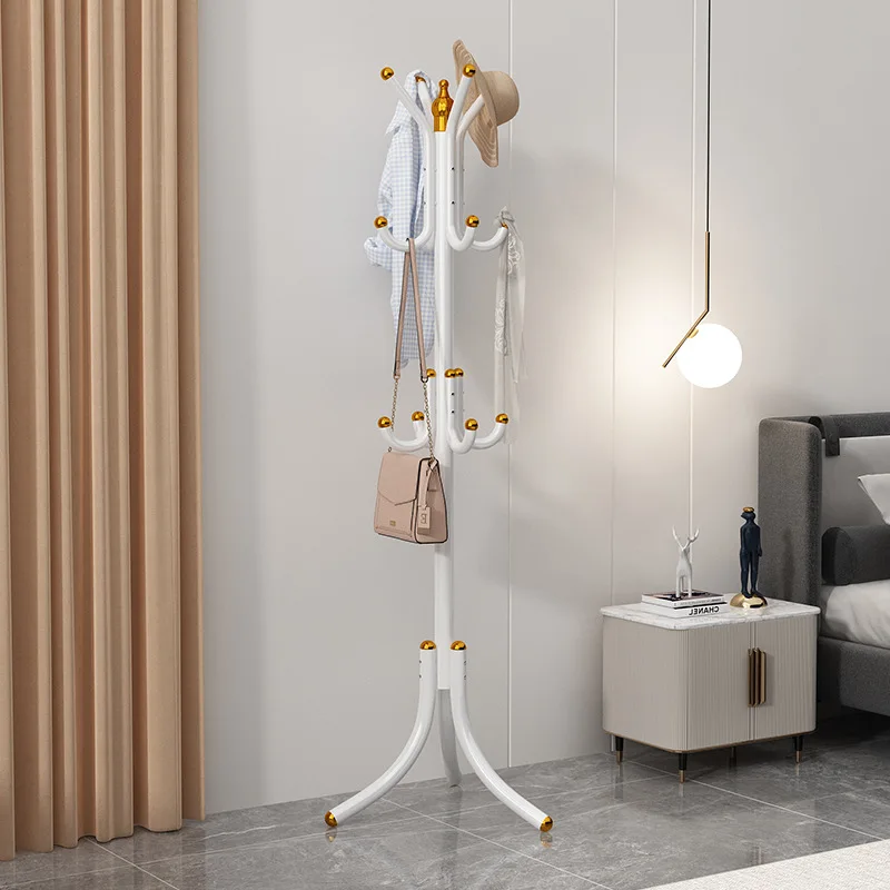 

Wrought iron coat rack Multifunctional fashion hanger Indoor creative clothes rack Floor-to-ceiling bedroom Home simple