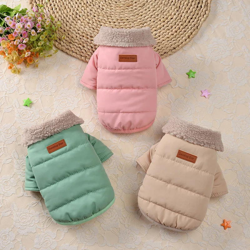 

Dog Winter Clothes Pet Warm Padded Costume Puppy Cat Coat Jacket For Small Medium Dog Shih Tzu French Bulldog Long Sleeve Outfit