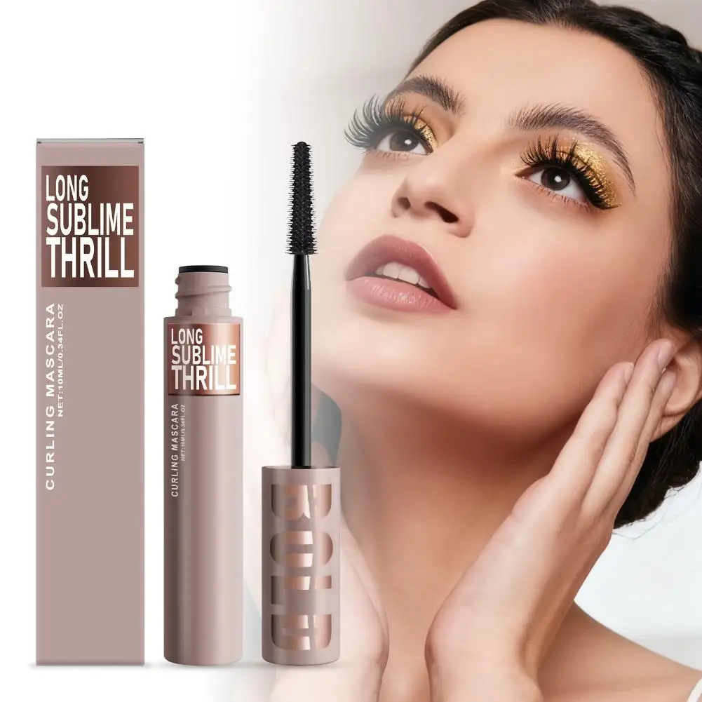 10ml Waterproof Curling Mascara Slim Curly Eye Black Thick Long-lasting Non Smudging Eye Black Natural Makeup Look Eye Black