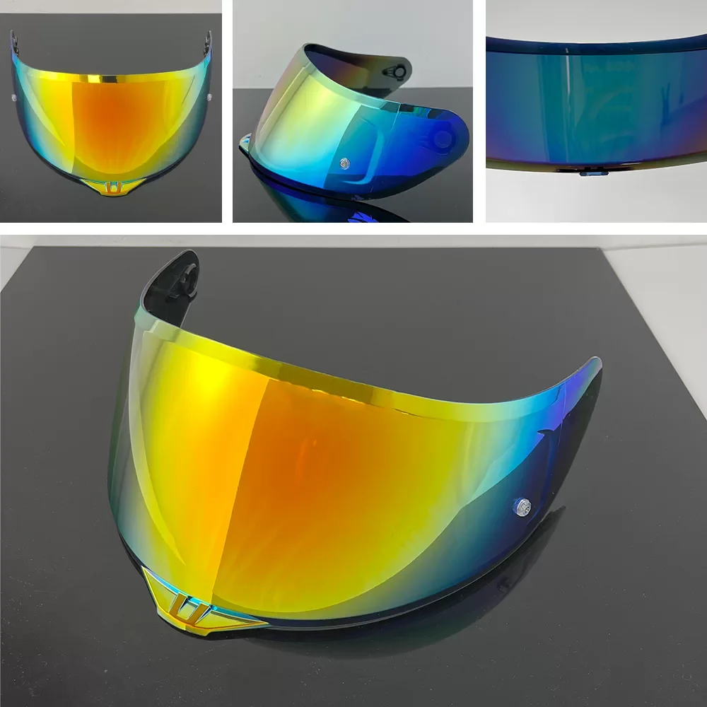 Motorcycle Helmet Visor for AGV K5/K5S/K3SV/K1/K1S, Anti-UV Plated Lens, Day & Night Use, Multiple Colors Available
