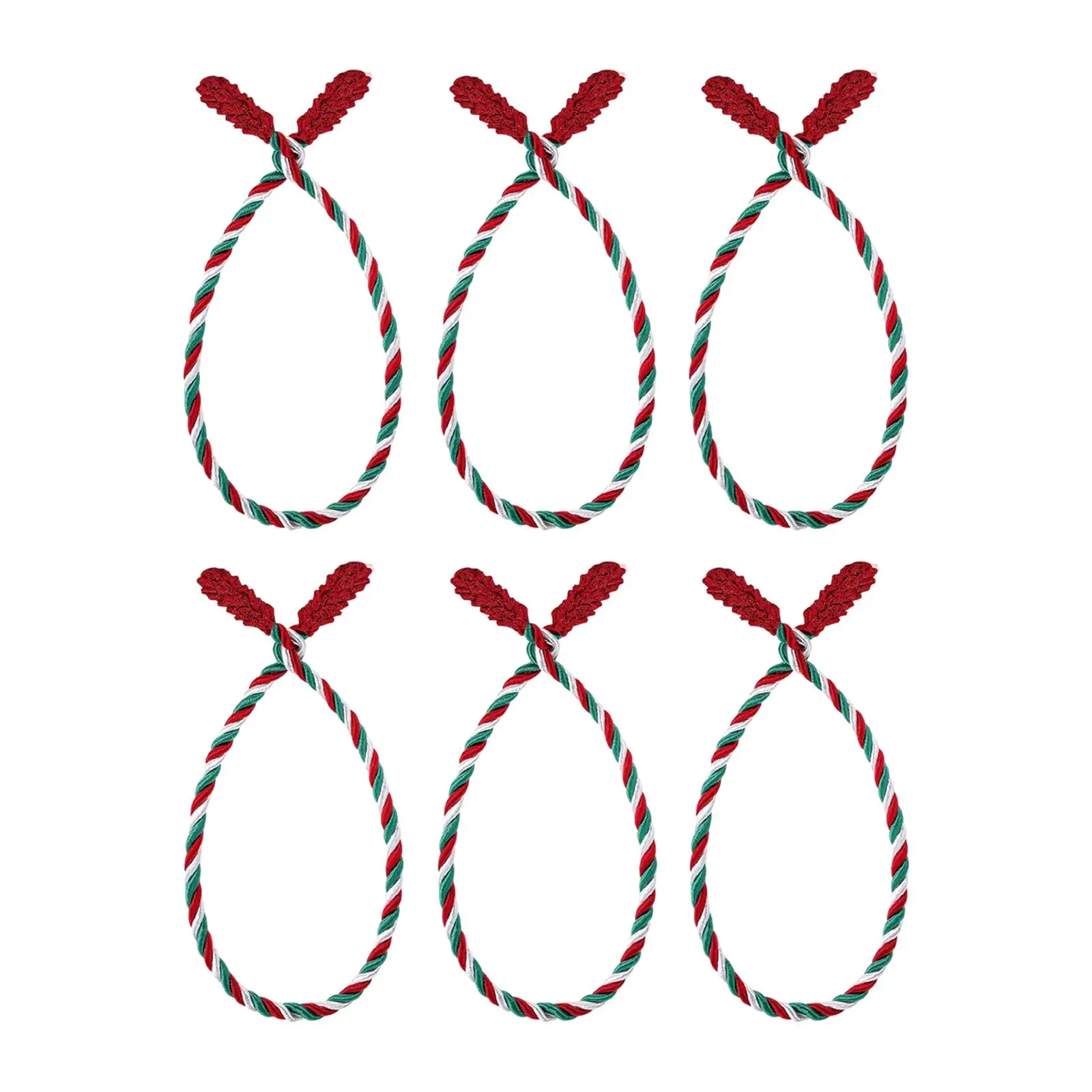 6x Garland Ties Home Decoration Attachments Ornaments Decorative Twist Ties Reusable for Stairway Railing Wreaths Stockings