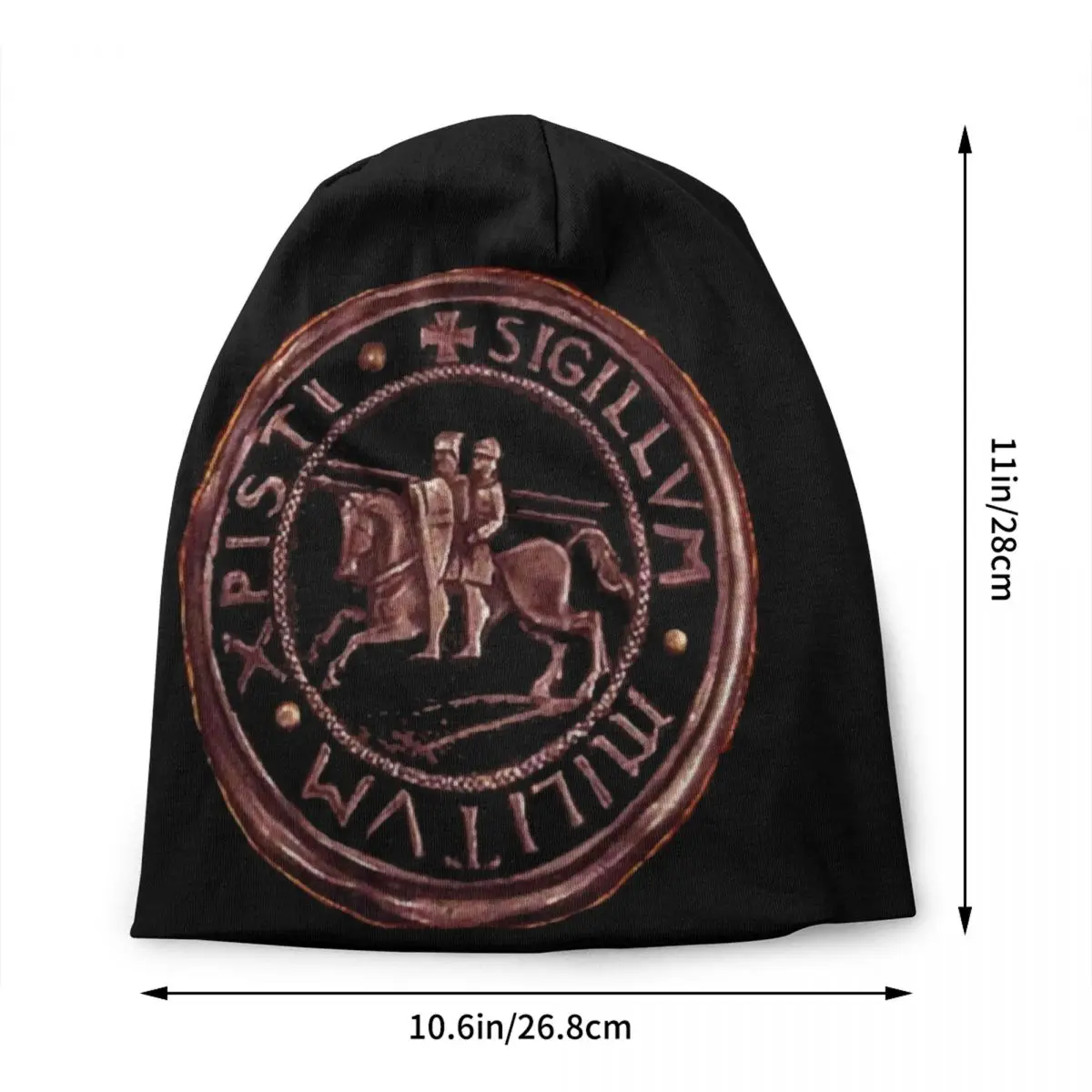 Knights Templar Seal Cross Deus Vult Skullies Beanies Caps Streetwear Winter Warm Knitted Hat Adult Unisex Crusader Bonnet Hats