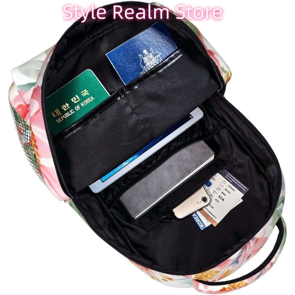 Mochila ligera para ordenador portátil con diseño de flor de Cactus del desierto, mochila informal de viaje multiusos, mochilas universitarias Unisex para hombres