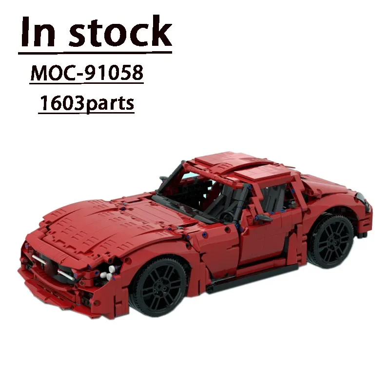 MOC-91058Classic SupercarSLS Black Series Assembly Splicing Building Block Model1603Parts Building Blocks BoyBirthday ToyPresent