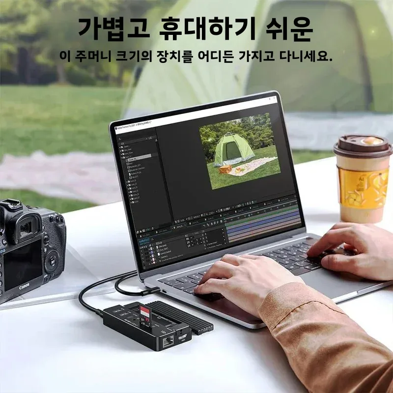 Acasis 10-in-1 도킹 스테이션 및 M.2 NVMe 외장 케이스 (HDMI 4K@60Hz, 100W PD, 1Gbps RJ45, USB-A 포트 포함)…