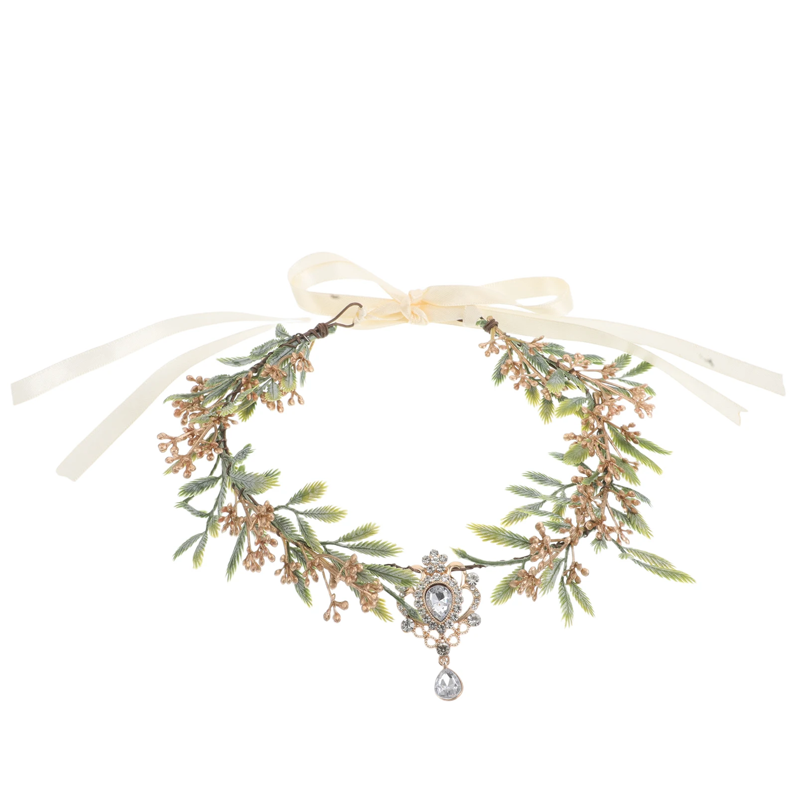 

Fairy Crown Renaissance Flower Headpiece Elven Tiara Halloween Costume Wedding Party Women Flower Hairband Floral Crown
