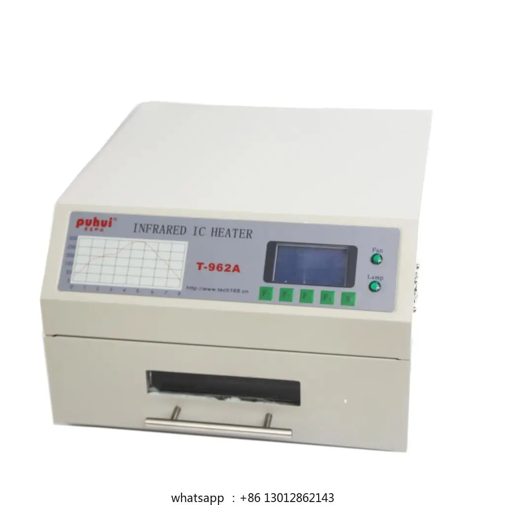 

T-962 Печь оплавления Инфракрасный нагреватель IC Паяльная машина 800 Вт 180 x 235 мм Настольный T962 для BGA SMD SMT Rework