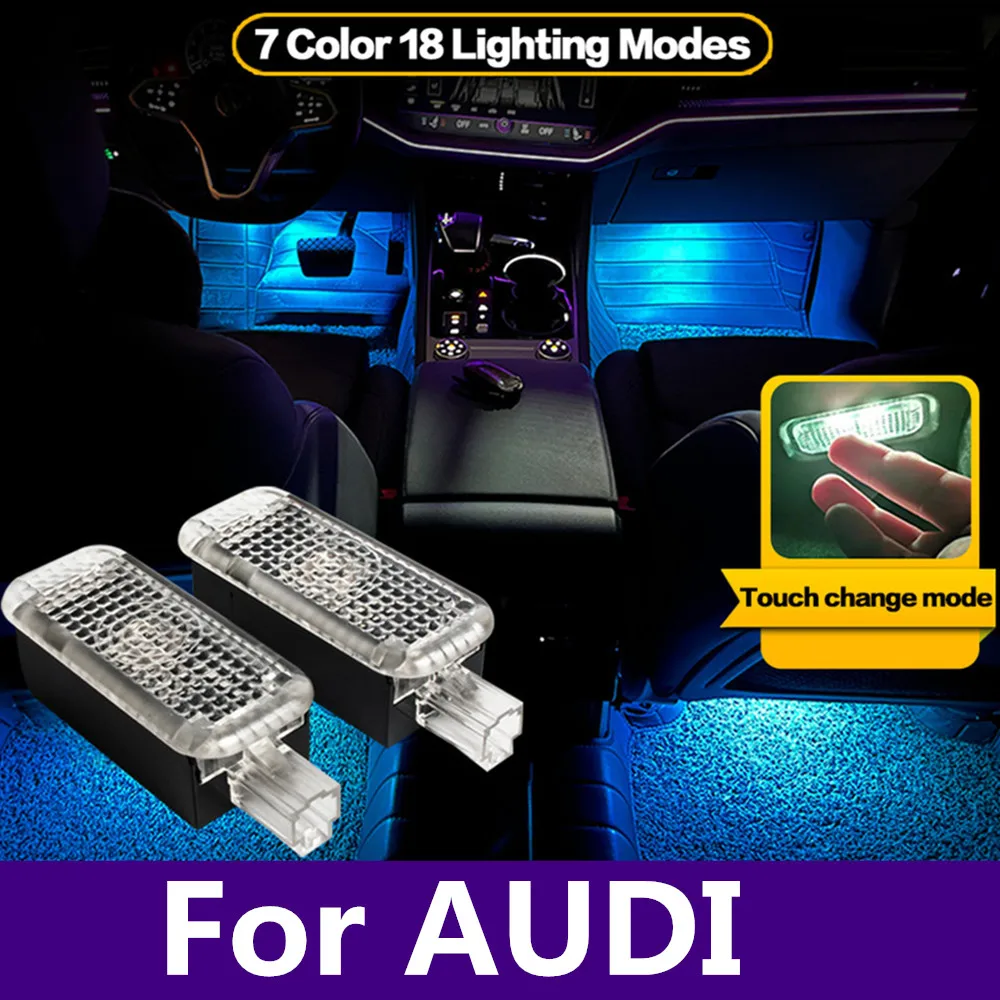 LED Car Footwell Light Interior Atmosphere Lamp Accessories For Audi A6 C6 4F C7 4G C8 4K A1 A3 A4 A5 A7 A8 Q3 8U Q5 8R Q7 Q8 TT