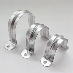 50/100Pcs 16/20/25/32/40/50Mm Aluminum Alloy Iron U-shaped Buckle Card Saddle Card Fixed Water Pipe Clamp Fixed Buckle Saddle