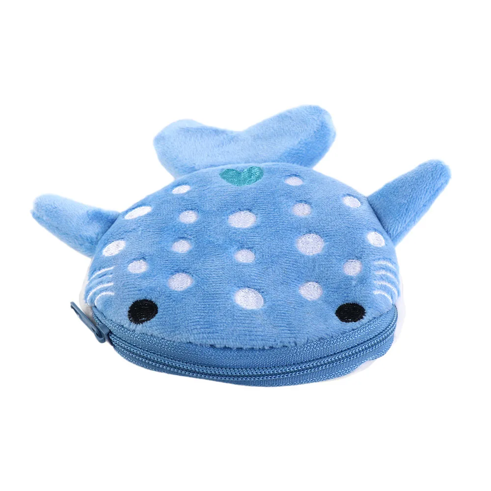 Purse Small Card Holder Cartoon Shark Mini Earphone Bag Shark Wallet Shark Coin Purse Small Items Bags Women Coin Purse