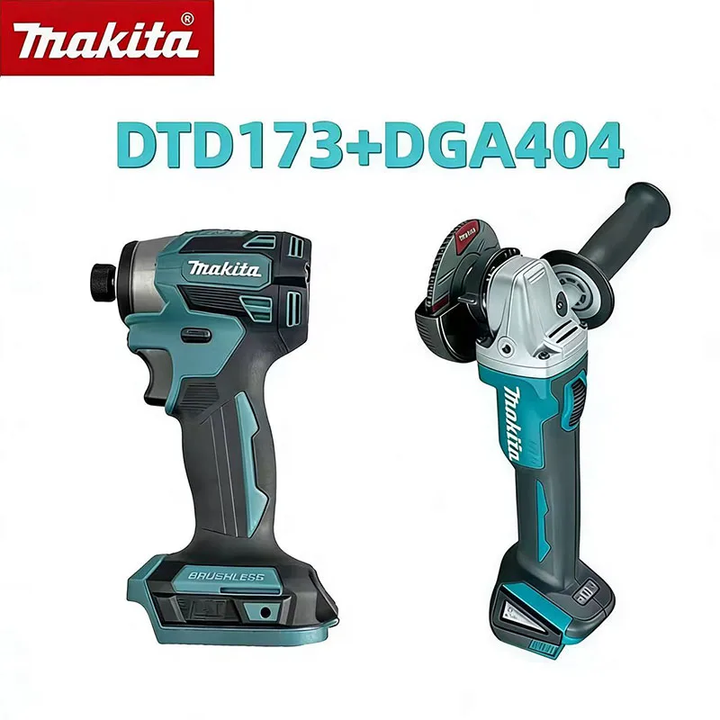 Makita DTD173/DGA404 18V Borstelloze Akkuschroevendraaier Slagmoersleutel Boormachine Set 2026