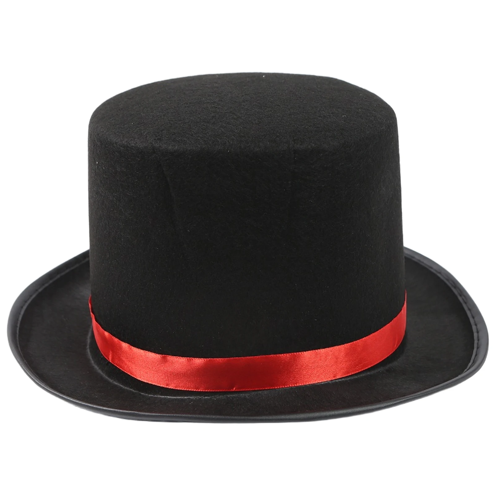 Kompletny strój maga dla dzieci i dorosłych z klasycznym cylindrem i zestawem rekwizytów magika na występy sceniczne.