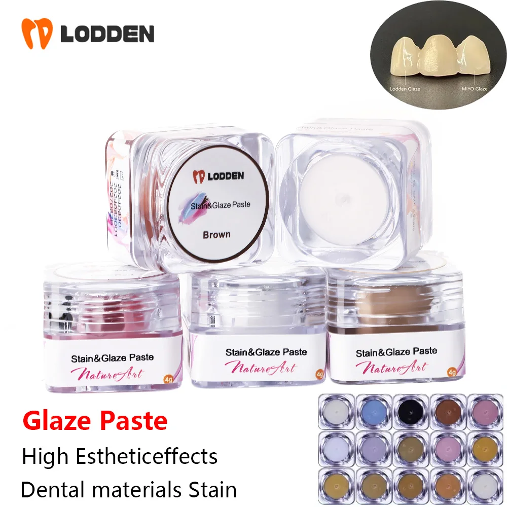 Dental Glaze Paste Set 4g Dental Lab Gingiva Porcelain Glazing Stain Paste For Zirconia Teeth Dental Supplies Dye Material