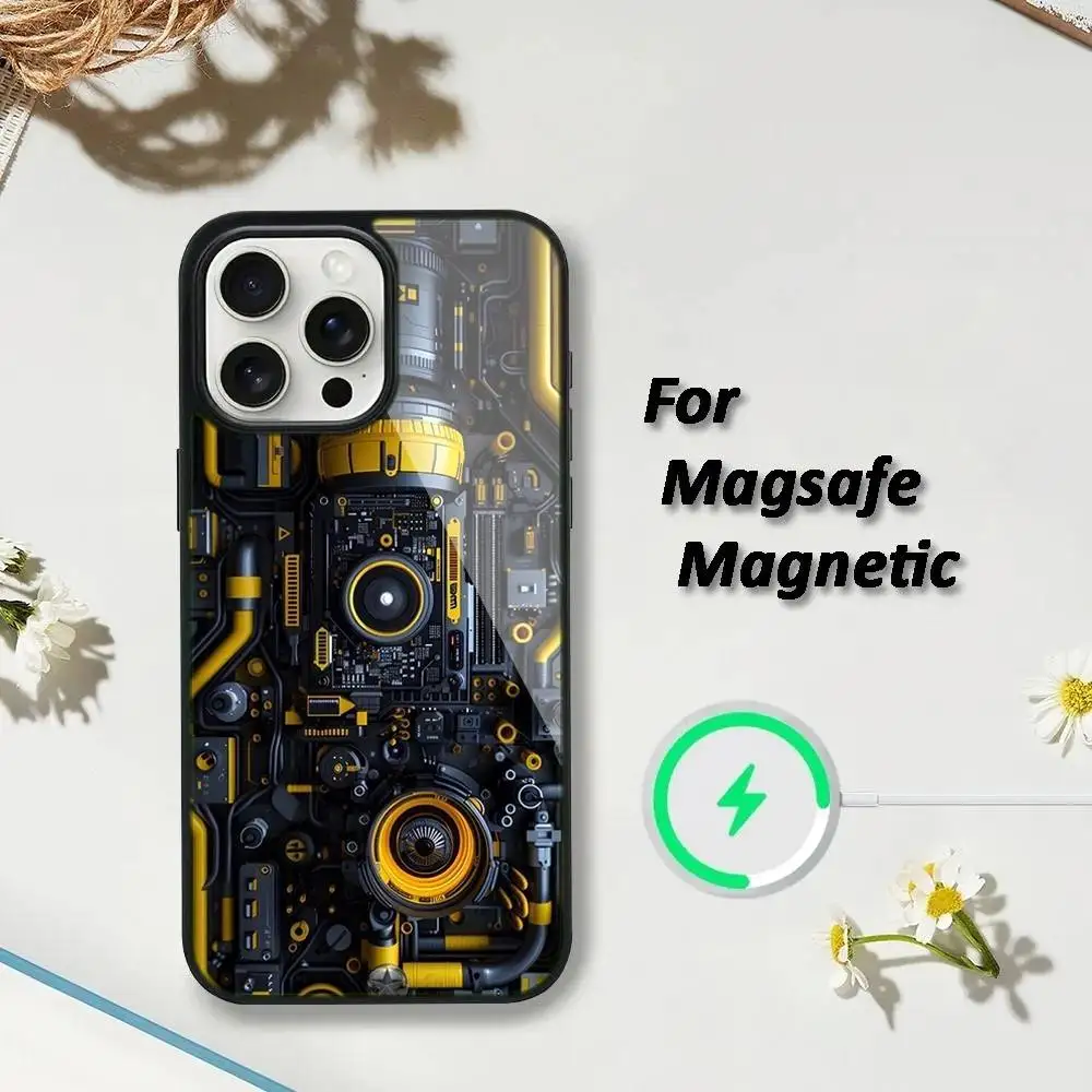 حافظة هاتف بشريط فيديو VHS ريترو لهواتف iPhone 16,15,14,13,12,11,Plus,Pro,Max,Mini Magsafe شحن لاسلكي مغناطيسي
