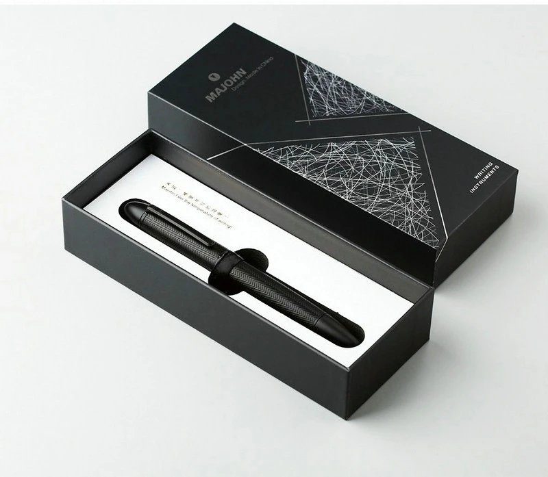 MAJOHN P141 Metalowe pióro wieczne z mosiądzu, grawerowane CNC, wzór 8 #   Długopis stalowy 40 mm z mechanizmem różnicowym, długopisy do biura i biznesu — zdjęcie produktu 6