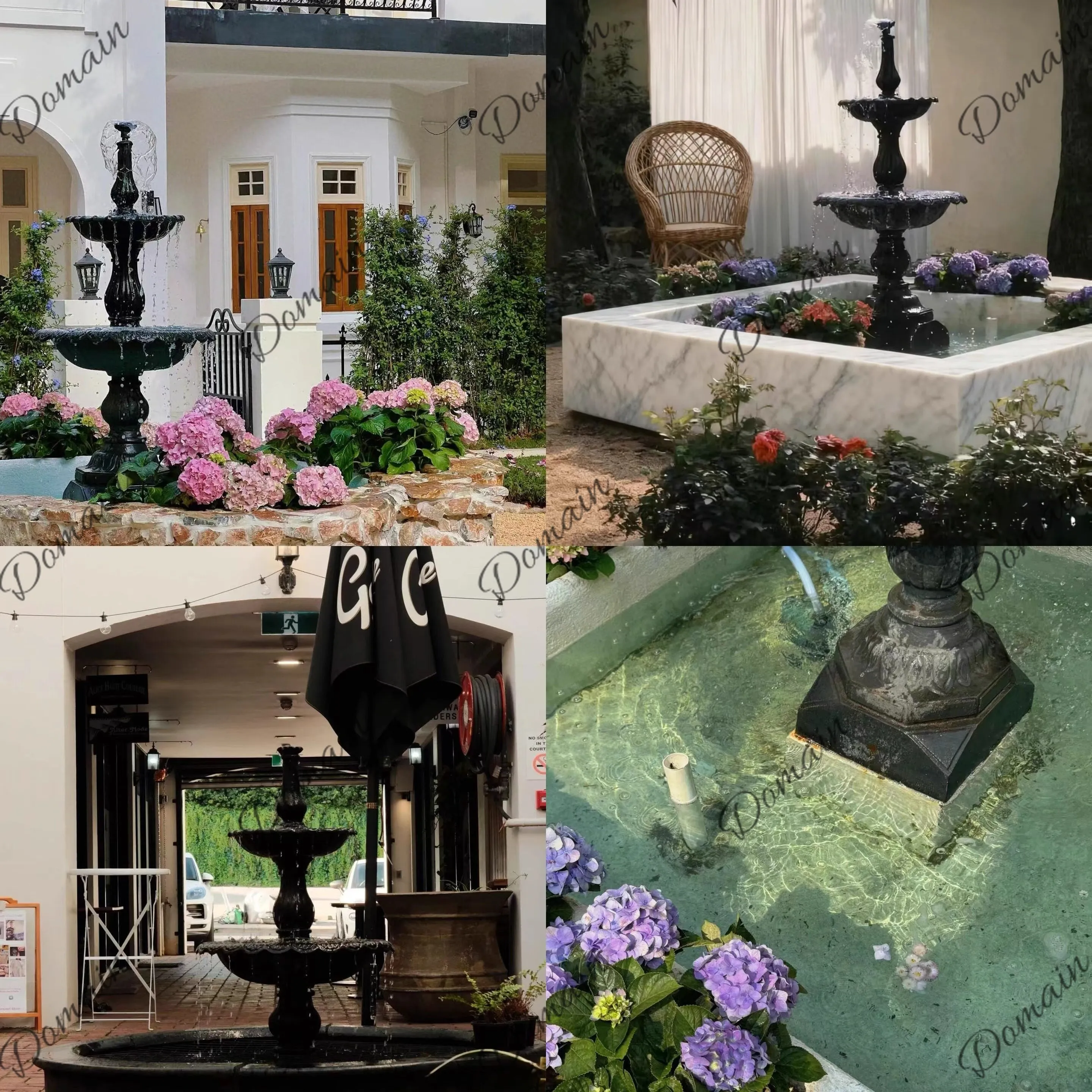 BaiYa Craft Iron Wishing Fountain European Garden Decoration Water Feature Outdoor Courtyard Ornament