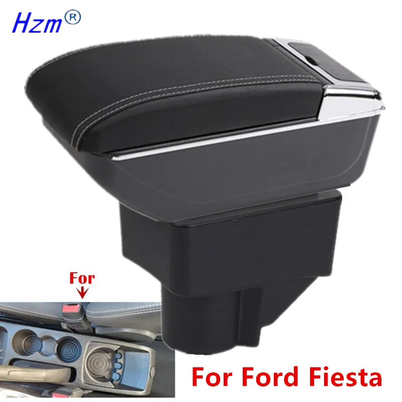 

Центральный ящик для хранения для Ford Fiesta, подлокотник для Ford Fiesta 3 2011-2018, автомобильный подлокотник, специальный модернизированный автомобильный аксессуар