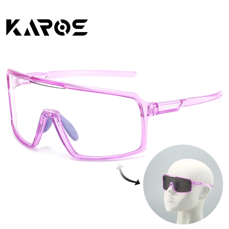 Karos Photochrome UV400-Schutz-Sonnenbrille für Herren, Straßenfahrten, Fahrrad, Radfahren, Brillen, Damen, ultraleichte Fahrrad-Laufbrille