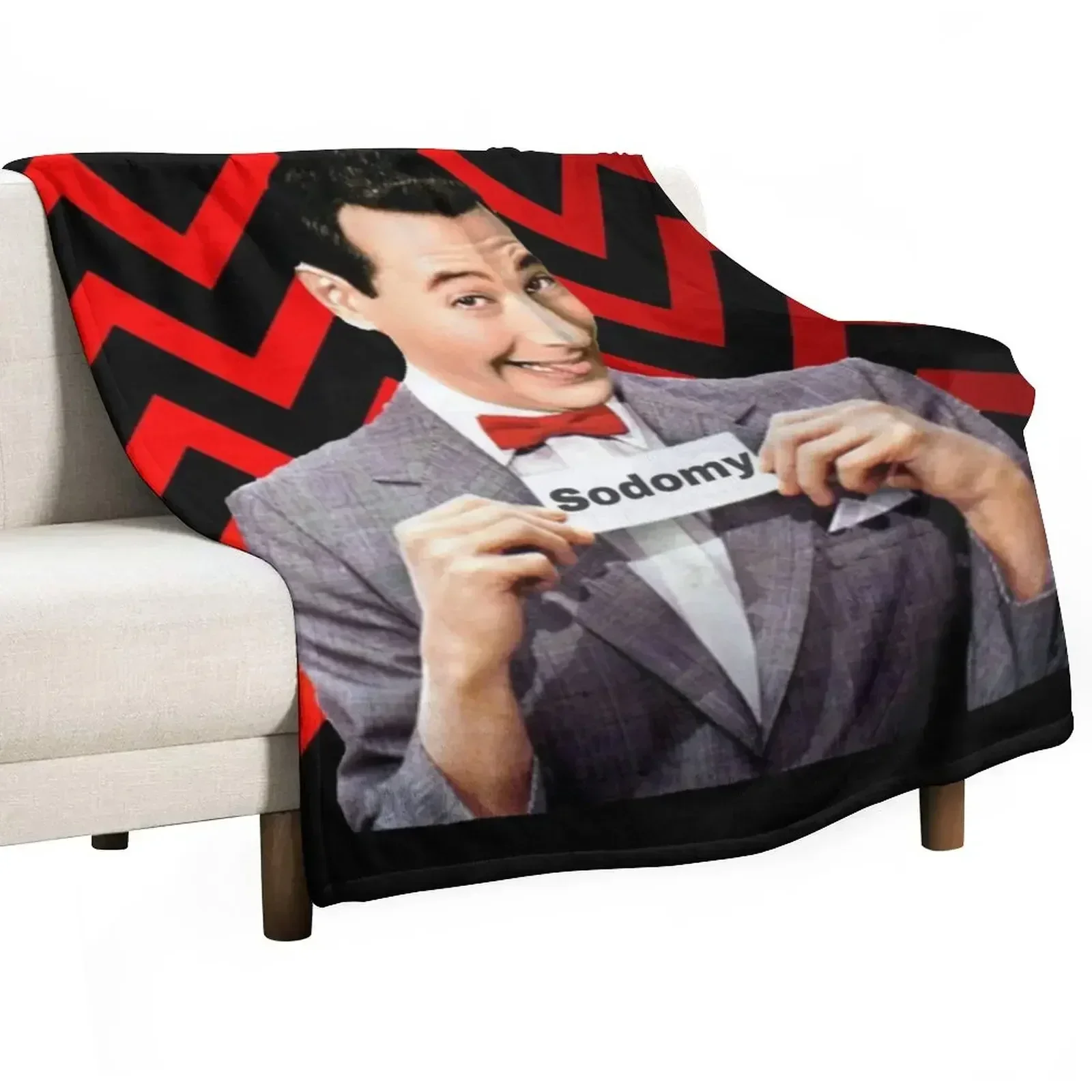 Pee Wee Herman- Sodomy Throw Blanket Giant Sofa Furrys Furry Stuffeds bed plaid Hairy Blankets