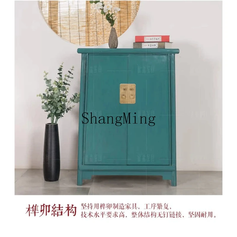 

SM new Chinese solid wood two doors antique and side cabinets, entrance cabinets, retro and old shoe cabinets, lockers