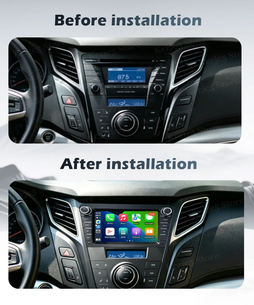 Car Intelligent System for Hyundai i40 2011-2019 Android 16 Navigation GPS Wireless CarPlay Car Multimedia Screen Head Unit Wifi